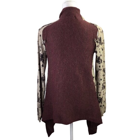 Sleeping on Snow Cozy Times Sweater Layered Cardigan Wool Alpaca Lagenlook Sz S - Picture 7 of 10